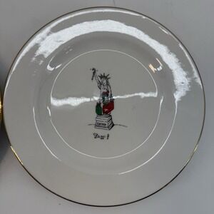 Merry Masterpieces 1999 Dayton Hudson Christmas 10.75" Dinner Plate Taxi!